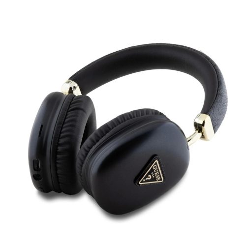 Guess PU Leather 4G Triangle Logo vezeték nélküli fejhallgató fekete
