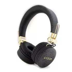   Guess PU Leather 4G Metal Logo Vezeték Nélküli Fejhallgató fekete