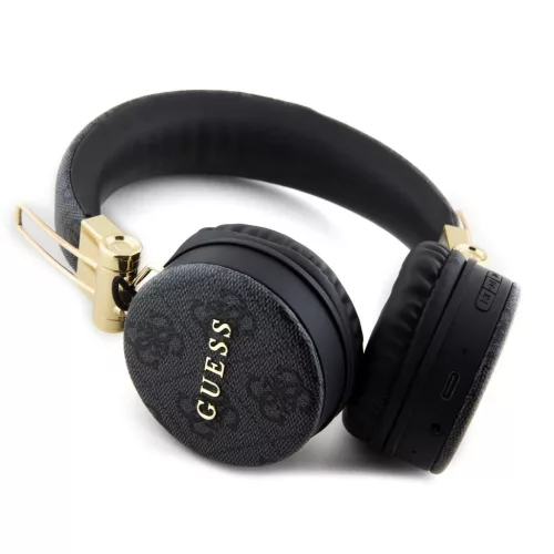 Guess PU Leather 4G Metal Logo Vezeték Nélküli Fejhallgató fekete