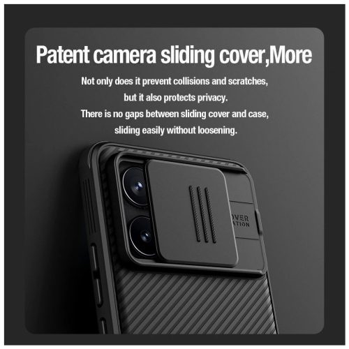 Nillkin CamShield PRO kemény tok Poco F6 Pro készülékhez fekete