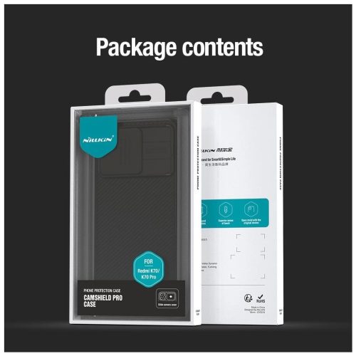 Nillkin CamShield PRO kemény tok Poco F6 Pro készülékhez fekete