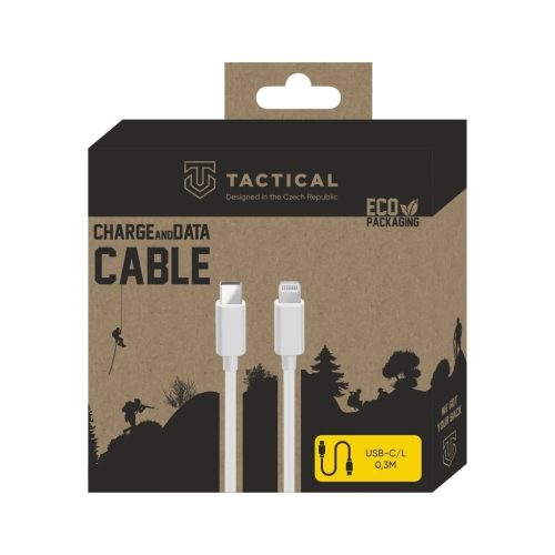 Tactical Smooth Thread kábel USB-C/Lightning 0.3m fehér