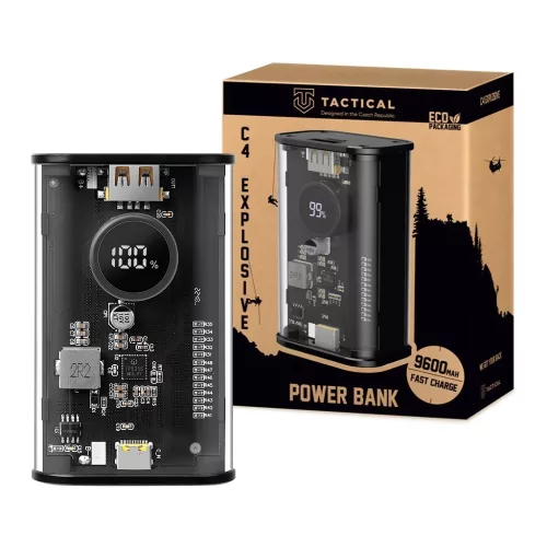 Tactical C4 Explosive 9600mAh power bank fekete