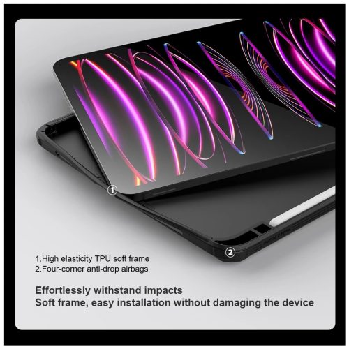 Nillkin CamShield Pad tok iPad Air 4/5/10.9 2020/11 2024/2025 készülékhez és iPad Pro 11 2020/2021/2022 készülékhez fekete