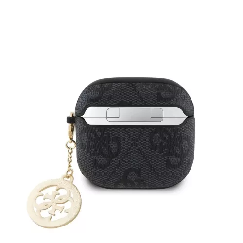 Guess 4G Script PC/PU Charm tok AirPods 4 készülékhez fekete