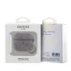 Guess 4G Script PC/PU Charm Tok AirPods 4 készülékhez rózsaszín