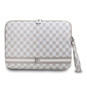   DKNY PU bőr Checkered Pattern and Stripe laptop tok 13/14" bézs