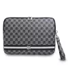 DKNY PU bőr Checkered Pattern and Stripe laptop tok 13/14" fekete