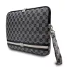 DKNY PU bőr Checkered Pattern and Stripe laptop tok 13/14" fekete