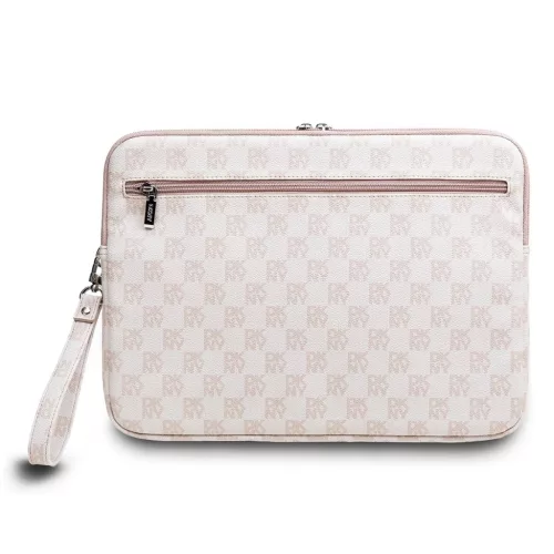 DKNY PU Leather Checkered Pattern and Stripe laptop tok 13/14″ rózsaszín