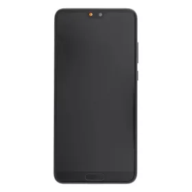   LCD kijelző + érintőegység + előlap Huawei P20 készülékhez fekete