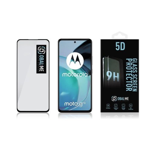OBAL:ME 5D üveg kijelzővédő Motorola G72 készülékhez fekete