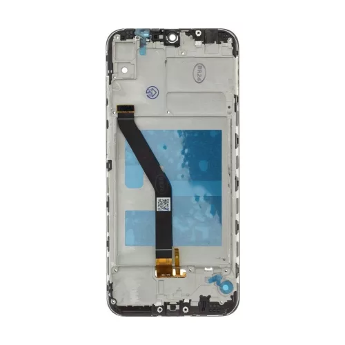 LCD kijelző + Érintő egység + Előtok Honor 8A készülékhez fekete (No Logo)