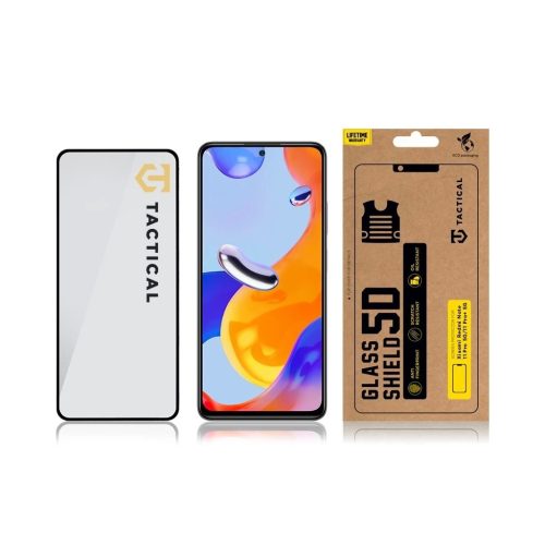 Tactical Glass Shield 5D Xiaomi Redmi Note 11 Pro 5G/11 Pro+ 5G készülékhez fekete