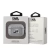 Karl Lagerfeld PU Embossed Karl and Choupette Heads tok AirPods Pro készülékhez ezüst