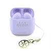 Guess Classic Logo Charm TWS vezeték nélküli fülhallgatók lila