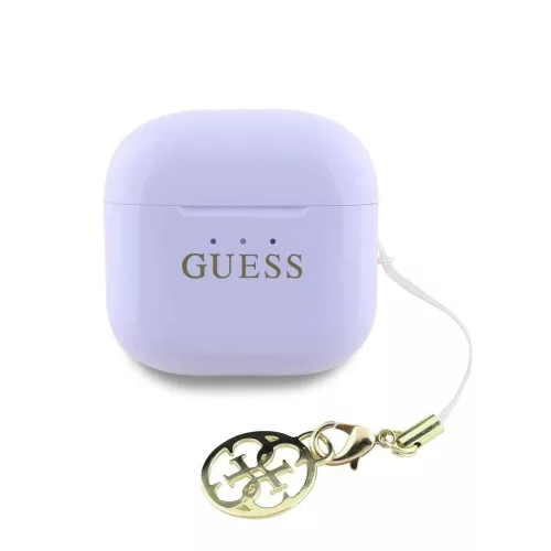 Guess Classic Logo Charm TWS vezeték nélküli fülhallgatók lila