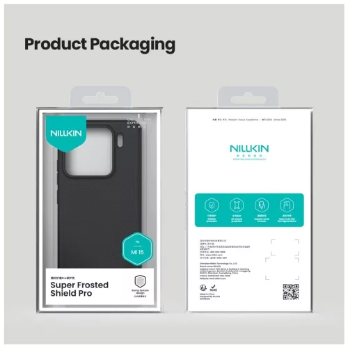 Nillkin Super Frosted PRO hátsó tok Xiaomi 15 készülékhez kék