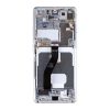 LCD kijelző + érintő egység + elülső tok Samsung SM-G998 Galaxy S21Ultra készülékhez phantom ezüst (Service Pack)