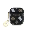 Guess PU 4G Peony Charm tok AirPods 1/2 készülékhez fekete
