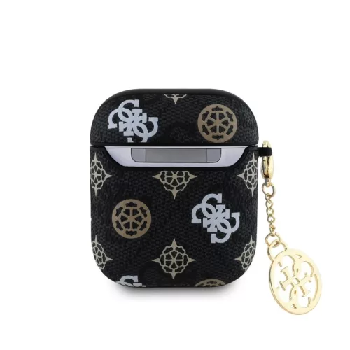 Guess PU 4G Peony Charm tok AirPods 1/2 készülékhez fekete
