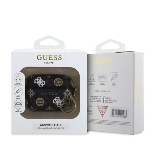 Guess PU 4G Peony Charm tok AirPods Pro készülékhez fekete