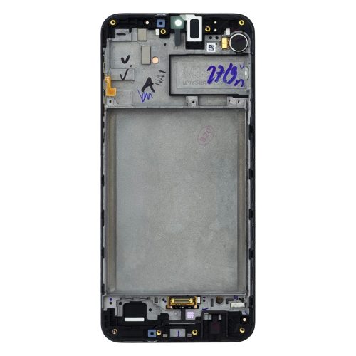 LCD kijelző + érintő egység Samsung M307F Galaxy M30s készülékhez fekete (Service Pack)