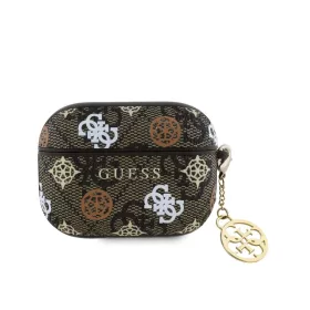 Guess PU 4G Peony Charm tok AirPods Pro készülékhez barna
