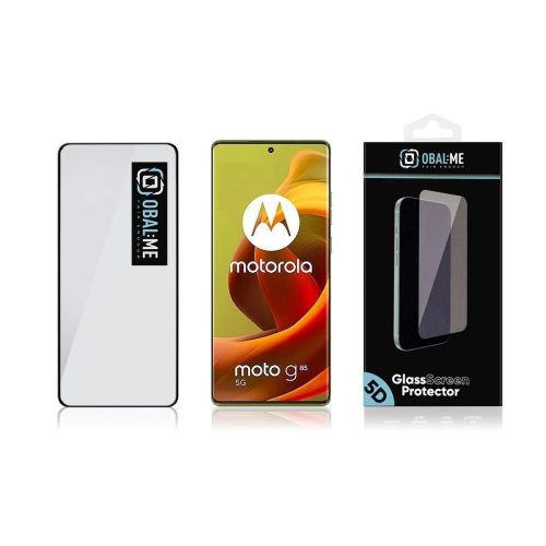 OBAL:ME 5D üveg kijelzővédő Motorola G85 készülékhez fekete