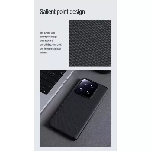 Nillkin Super Frosted PRO mágneses hát tok Xiaomi 14 készülékhez fekete