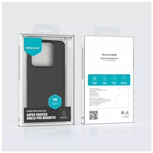 Nillkin Super Frosted PRO mágneses hát tok Xiaomi 14 készülékhez fekete