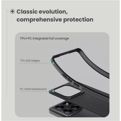 Nillkin Super Frosted PRO Magnetic Hátlapi Tok Xiaomi 14T Pro készülékhez fekete
