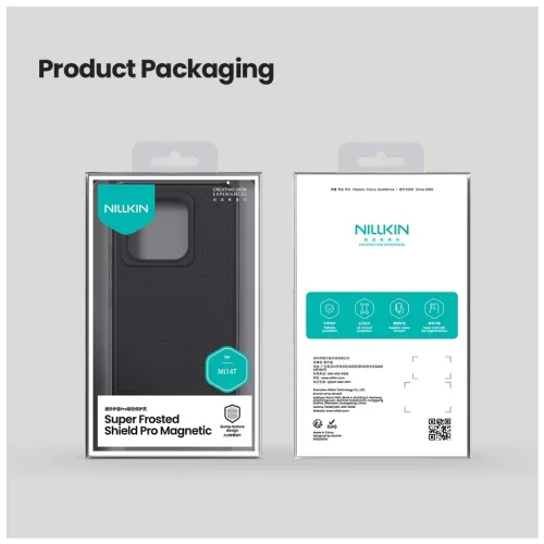 Nillkin Super Frosted PRO mágneses tok Xiaomi 14T készülékhez fekete