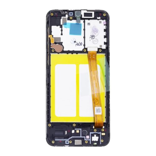 LCD kijelző + érintőpanel Samsung A202 Galaxy A20e készülékhez fekete (Service Pack)