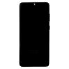 LCD kijelző + érintő egység + elülső tok Samsung G986/G985 Galaxy S20+ készülékhez, kozmikus fekete