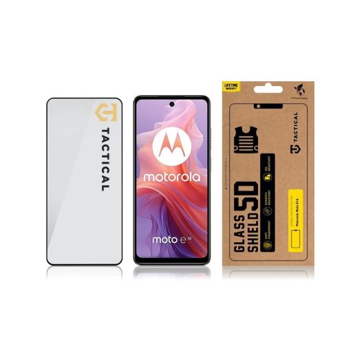 Tactical Glass Shield 5D kijelzővédő Motorola E14 készülékhez fekete