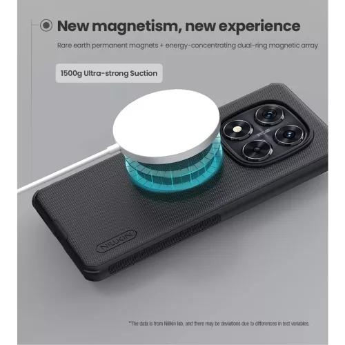 Nillkin Super Frosted PRO mágneses hátsó tok Xiaomi Redmi Note 14 Pro 5G/Poco X7 5G készülékhez - fekete