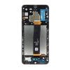 LCD kijelző + érintő egység + elülső tok a Samsung A326 Galaxy A32 5G készülékhez fekete (Version T)
