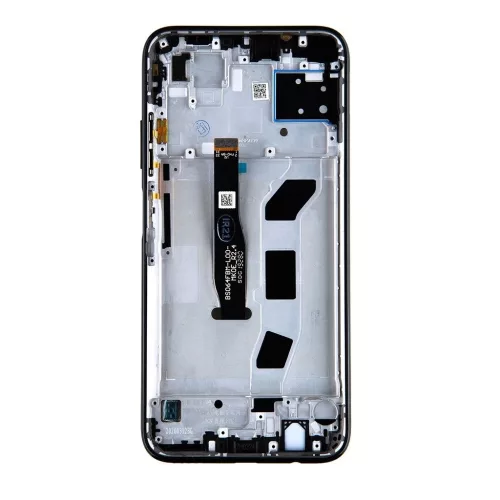 LCD kijelző + érintő egység + előlapi tok Huawei P40 Lite készülékhez éjfekete