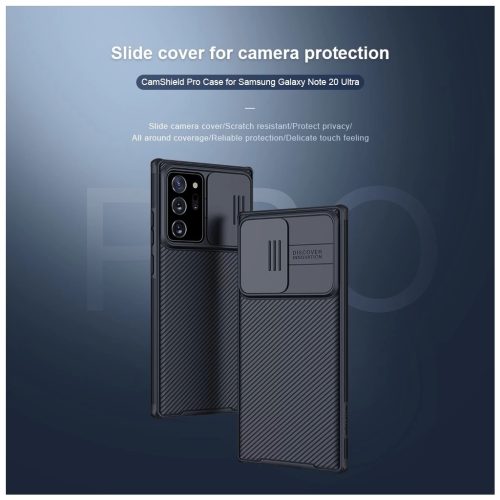 Nillkin CamShield PRO kemény tok Samsung Galaxy Note 20 Ultra készülékhez fekete