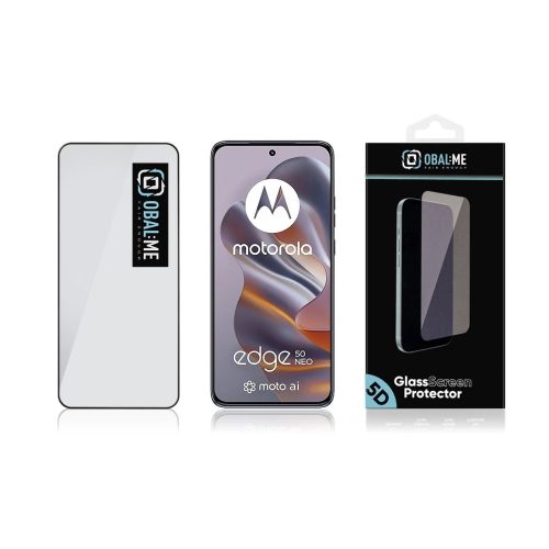 OBAL:ME 5D üveg kijelzővédő Motorola Edge 50 Neo készülékhez fekete