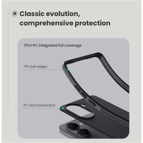 Nillkin Super Frosted PRO hát tok a Poco X7 Pro 5G készülékhez fekete