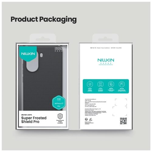 Nillkin Super Frosted PRO hát tok a Poco X7 Pro 5G készülékhez fekete