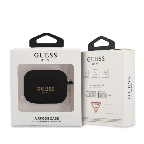 Guess 4G Charm szilikon tok AirPods Pro készülékhez fekete