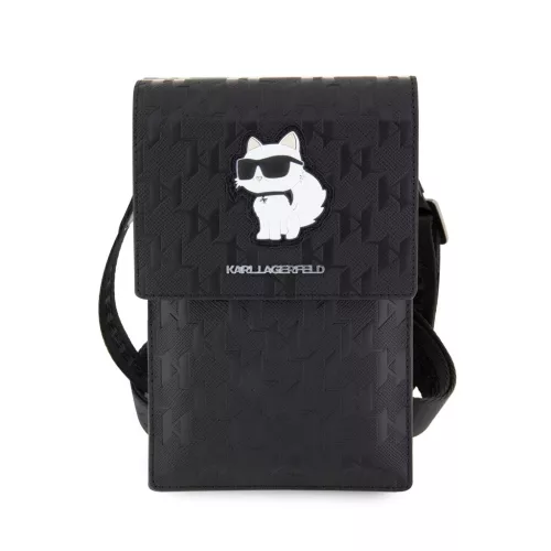 Karl Lagerfeld Saffiano Monogram Choupette NFT pénztárca tok fekete