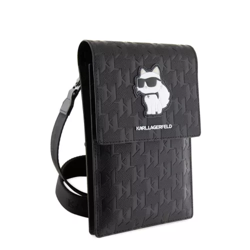 Karl Lagerfeld Saffiano Monogram Choupette NFT pénztárca tok fekete