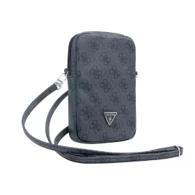 Guess PU 4G Triangle Logo Pénztárca Tok Cipzár fekete