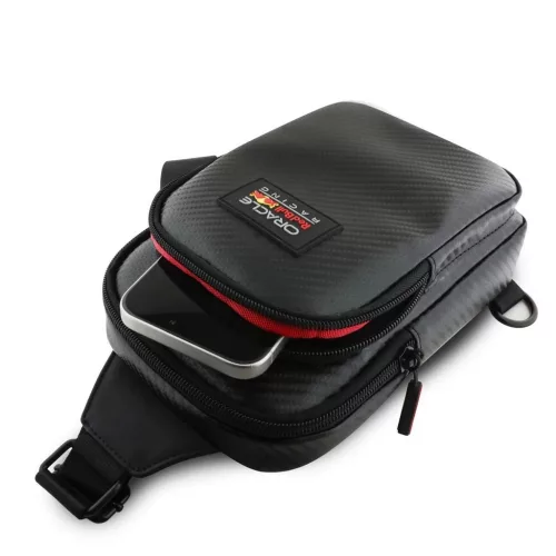 Red Bull PU Carbon Crossbody telefon táska fekete