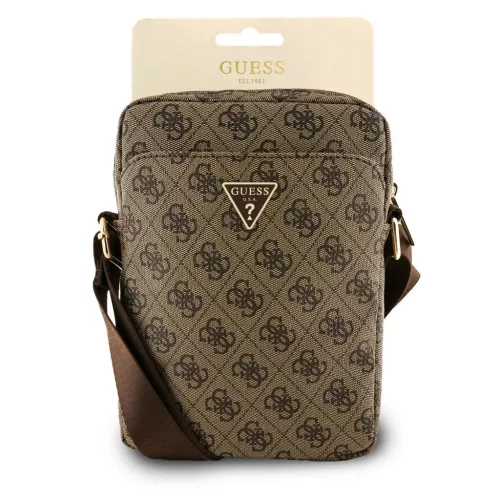 Guess PU 4G Triangle Logo táska 8" barna