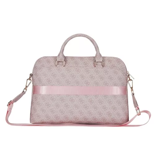 Guess PU 4G Triangle Logo laptop táska 13/14/15 rózsaszín